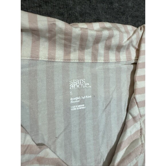 Stars Above Women's Sleepwear Long Sleeve Stripped Beige Pink Small - Picture 5 of 6